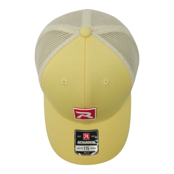 Richardson Mesh Snapback Cap Rubber Patch Logo Low Pro Trucker Baseball Hat - Picture 6 of 13